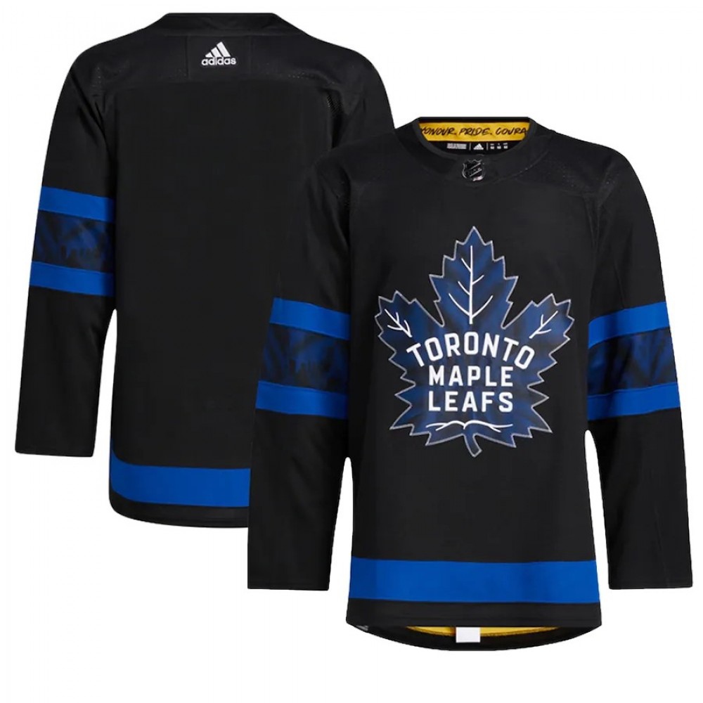 Men's Toronto Maple Leafs x drew house adidas Black&Blue Alternate Blank Jersey-Pro Kit Vault | Brand New 26/27 Sports Jerseys